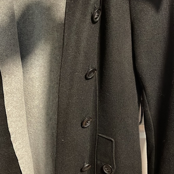 Tommy Hilfiger black button up pea coat size medium - Picture 10 of 12